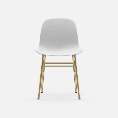 Glozin II Form Chair Brass Base