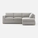 Glozin II Sectional Sofa in Latex—Gray