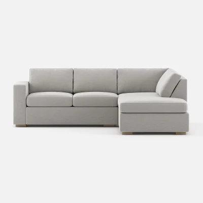 Glozin II Sectional Sofa in Latex—Gray